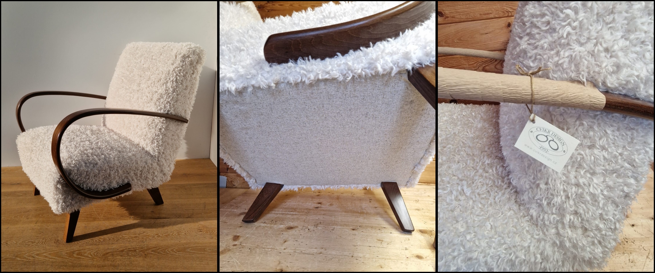 Renovace ikonického křesla Halabala typ